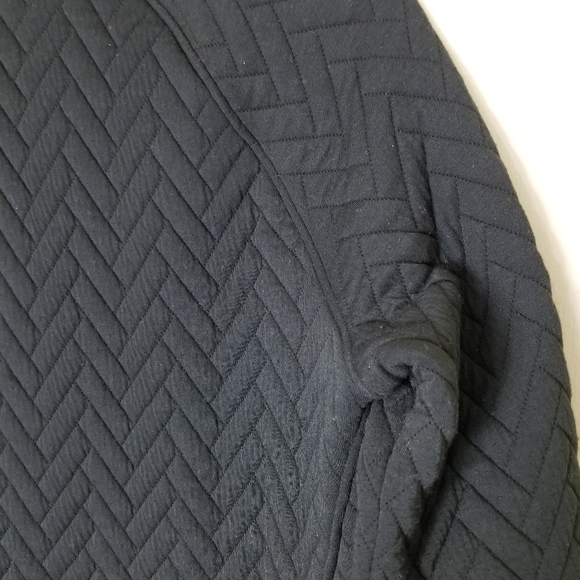 GAP FIT black jacquard quilted long sleeve full zipper jacket - Picture 10 of 12